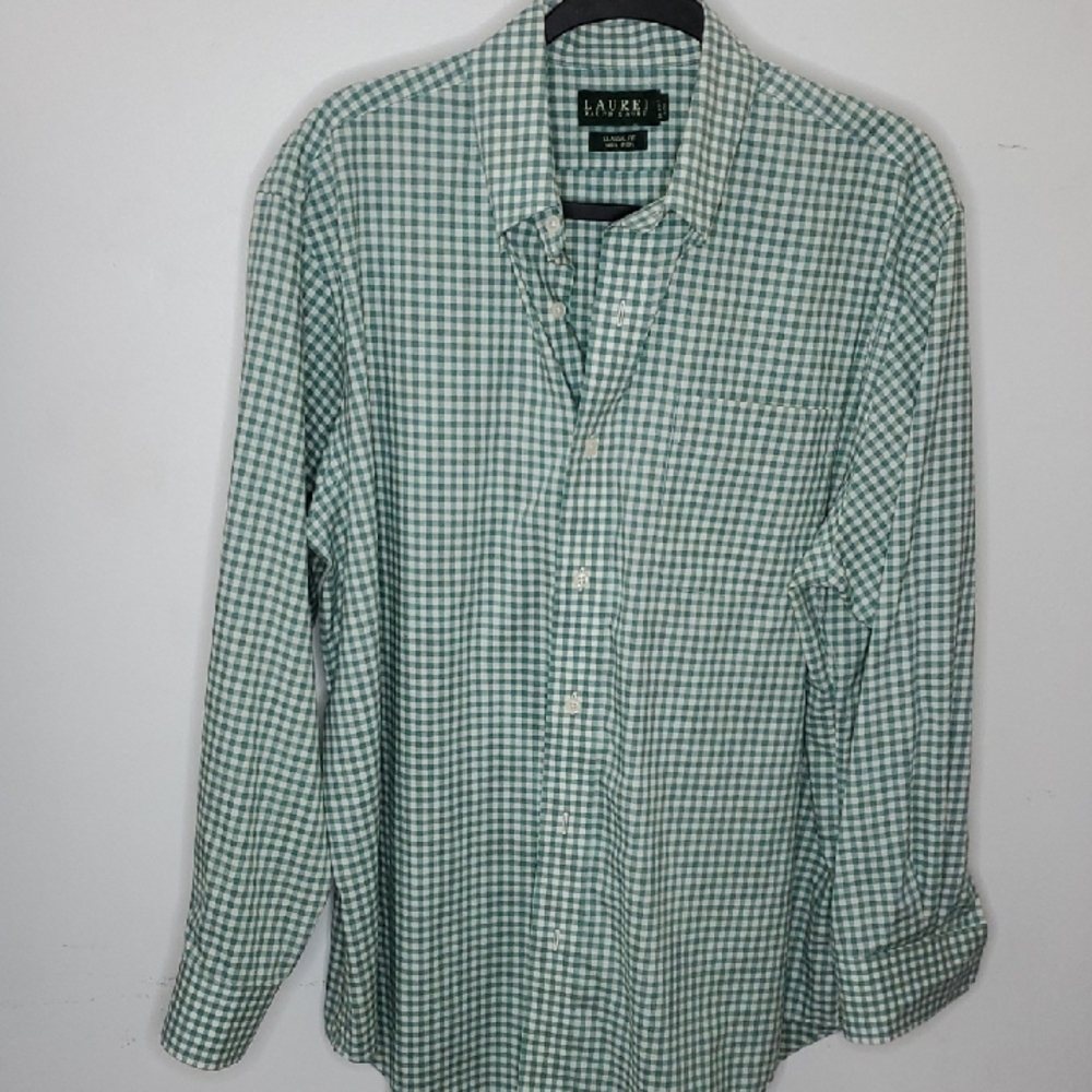 Ralph Lauren Men's Checkered Green Shirt